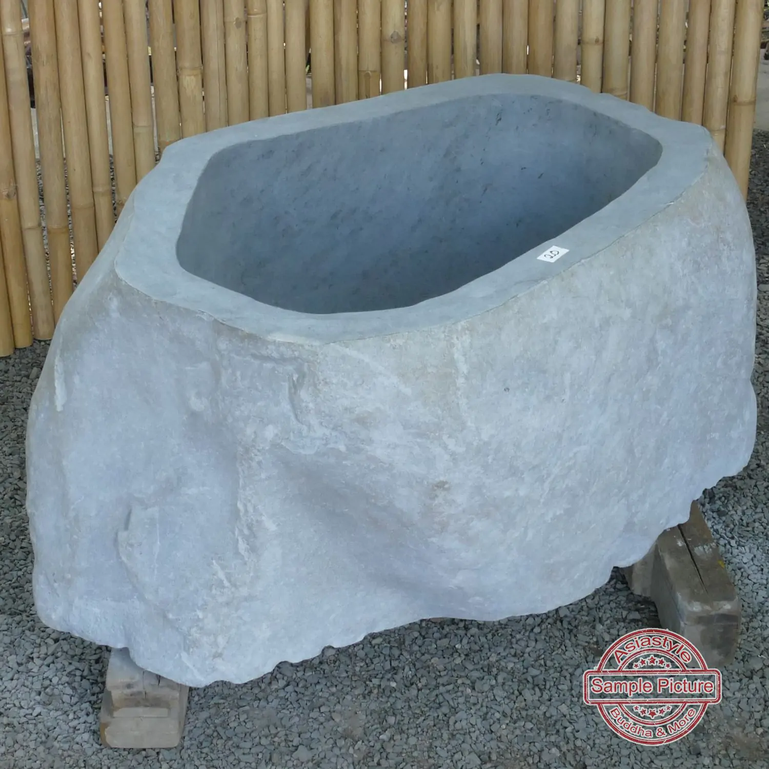  Product image 3 of the product “Basin from Riverstone, Natural surface, polished inside. Dia approx 91-100. Height 41-50 ”